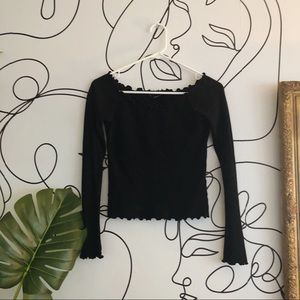 Brandy Melville Scallop Off-The-Shoulder Top
